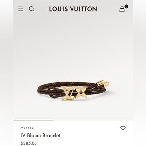 Louis Vuitton bloom bracelet never worn